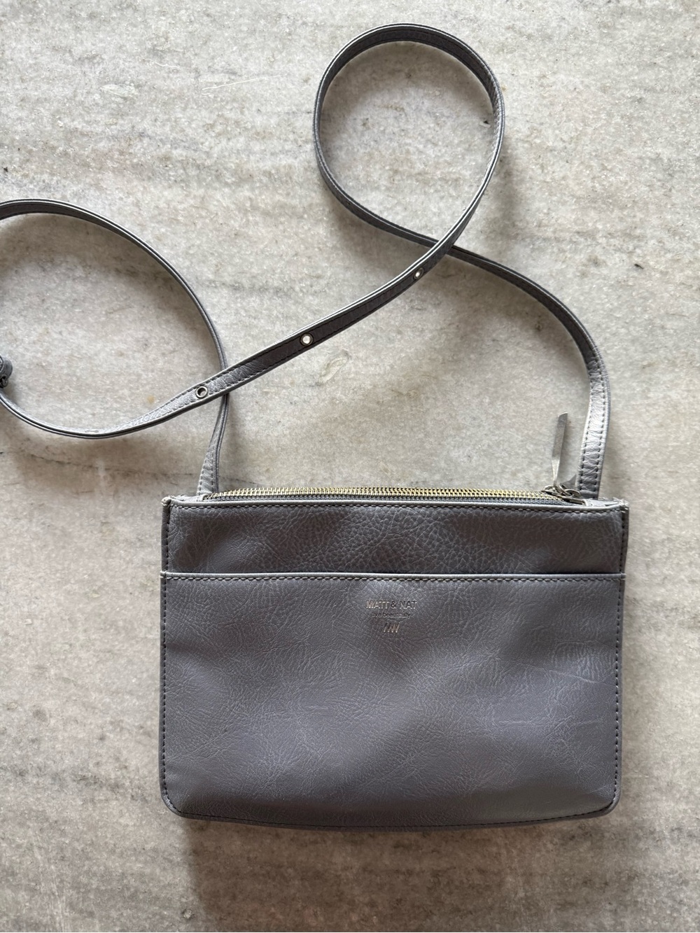 Matt and Nat purse - matte grey